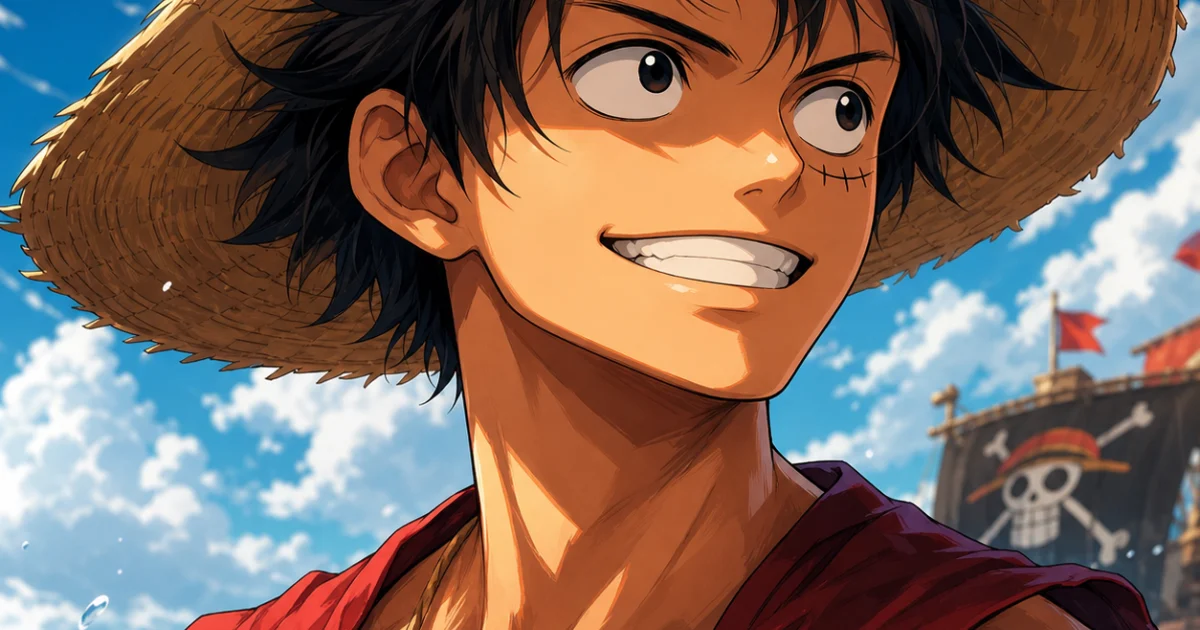 Retrato autoral de Monkey D Luffy
