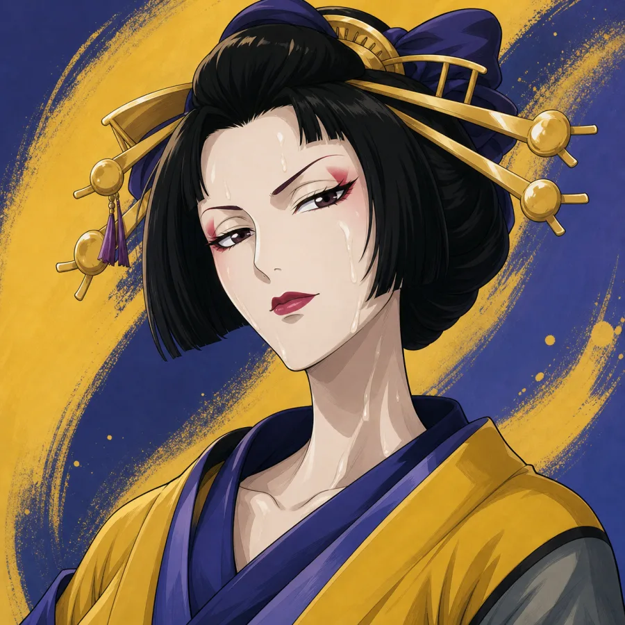 Retrato autoral de Bishonure-Onna