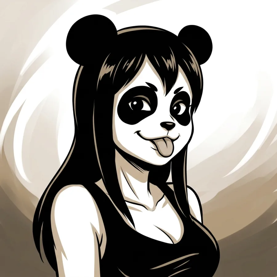 Retrato autoral de Pandawomanmi