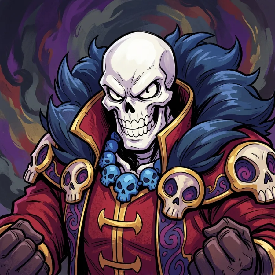 Retrato autoral de Skull